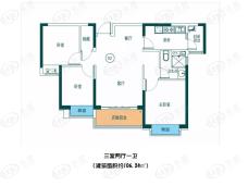 恒大金碧天下半城湖106.24㎡户型图