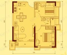 星光广场2室2厅1卫户型图