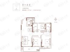 社旗建业春天里3室2厅2卫户型图