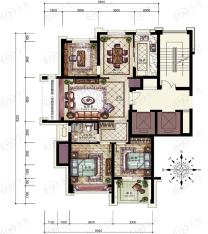 名城公馆10号楼偶数层Ka户型户型图