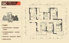 金地叁拾峯4室2厅2卫户型图