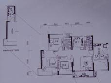 中海阳光玫瑰园三房二厅一卫 69-户型图