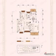 双龙·幸福城3室2厅2卫户型图