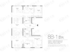 中鹰黑森林11号8号楼B1户型图户型图