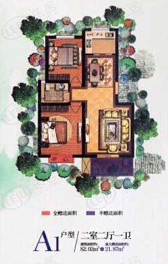 聚丰香树湾户型曝光 户型面积96.47㎡