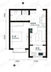 梦想西铁成1室1厅1卫户型图