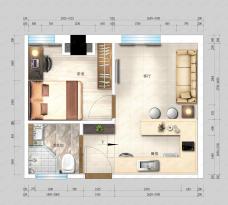 新城市·学府46平米户型户型图