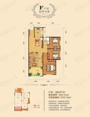 中特香堤雅郡3室2厅1卫户型图