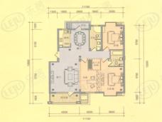 原舍房型: 三房;  面积段: 111 －143 平方米;
户型图