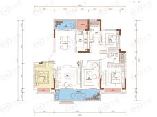 信达溪岸观邸4室2厅2卫户型图