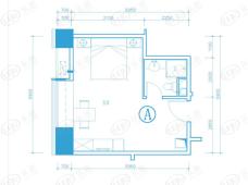 桂林恒大广场1室1厅1卫户型图