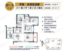 蓝光林肯公园B1-5平层户型户型图