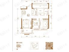 华南城紫荆名都四期锦园3室2厅2卫户型图