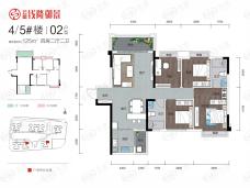 云星钱隆御景4室2厅2卫户型图