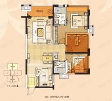 佛山万科城5区5座02/03单位户型图