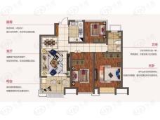 弘阳时光里3室2厅1卫户型图