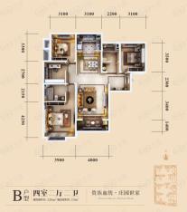 唐顿庄园唐顿庄园B户型户型图