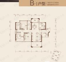 文岭西堤B-1户型户型图