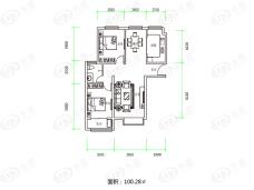 悦溪城2室2厅1卫户型图