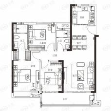 海伦堡玖悦府3室2厅2卫户型图