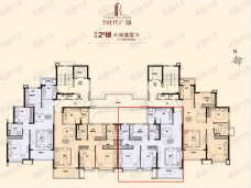 哈尔滨恒大时代广场3室2厅2卫户型图