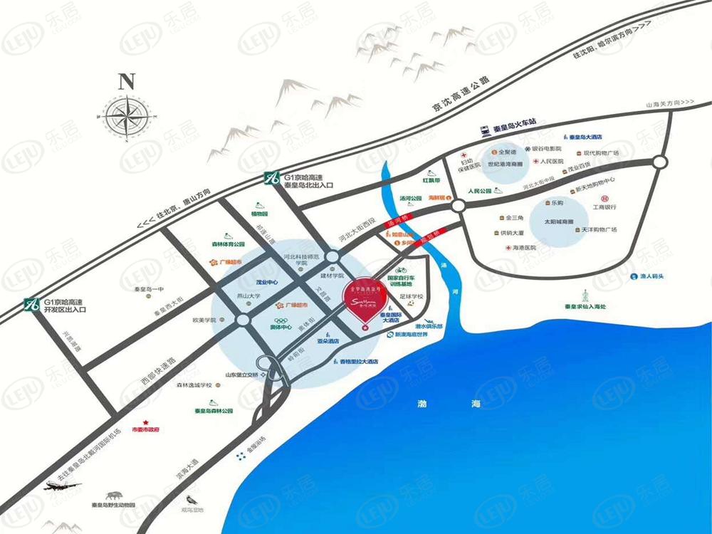 海港秦皇岛金梦海湾柒号香堤澜庭最新报价新鲜出炉，约18000元/㎡，户型建面约52~117.45㎡