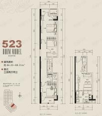 栖游家园5栋复式86.2-88.31平米户型图