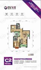 世纪天骄C2户型-99.04平米户型图