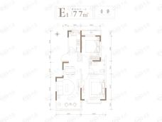 嘉泰翰林学府2室2厅1卫户型图