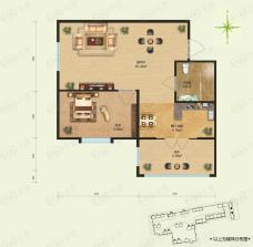 远大中央公园1#  使用面积41.50平米户型图