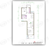 红海湾皇家海岸二居室户型图