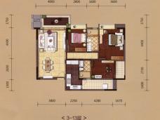 碧桂园·龙津世家3室2厅2卫户型图