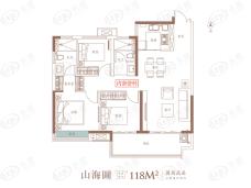 通和天誉高层118㎡户型户型图