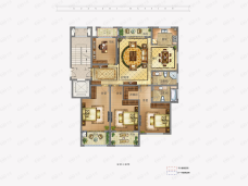 天工名爵府建面159㎡4室2厅2卫户型户型图