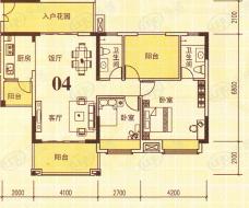 东圣维拉10座 3-17层 04单位户型图