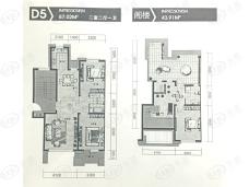 金色雅居2室2厅1卫户型图