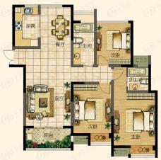 天润国际花园3室2厅2卫户型图
