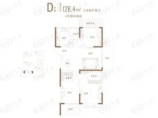 苏荷•海棠湾3室2厅2卫户型图