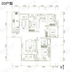 白桦林明天二期D3户型户型图