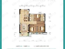 西安孔雀城3室2厅2卫户型图