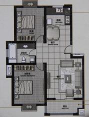 宇斯浦花园2室2厅1卫户型图