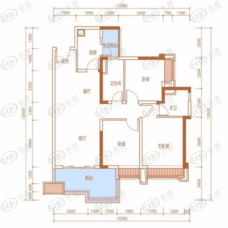 蓝光·水岸公园3室2厅2卫户型图