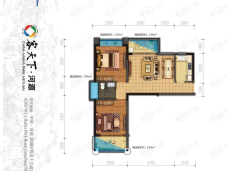 河源客天下2室2厅1卫户型图