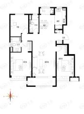 万科樱花园3室2厅2卫户型图