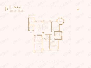 伊泰华府云玺C区J2户型图