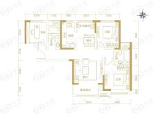 宝龙城3室2厅2卫户型图