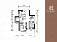 粤泰·福嘉花园2室2厅1卫户型图
