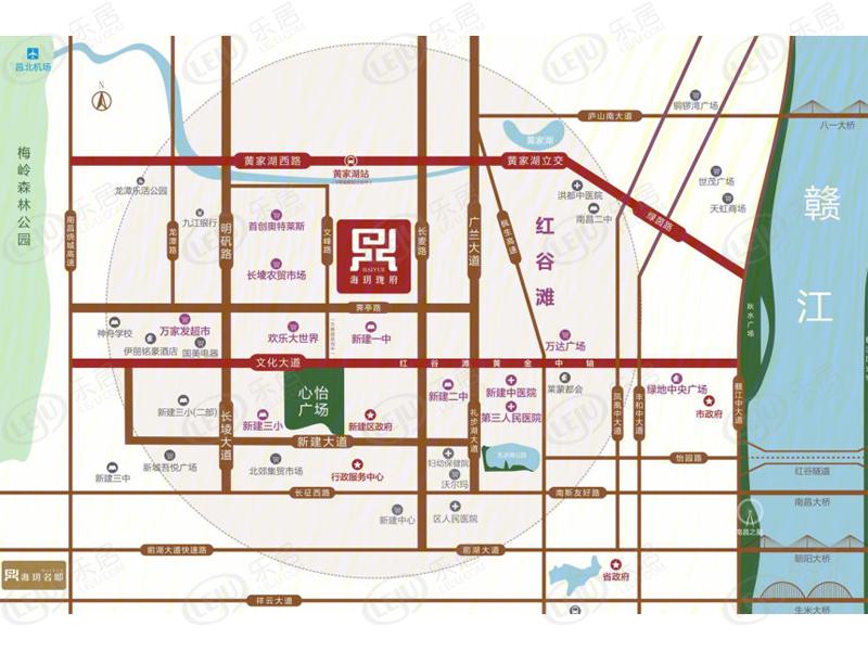 新建海玥珑府，位于文峰路369号属于新建区中心商圈，约11000/平米约。