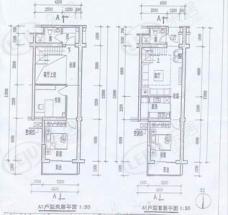 诚基中心国际公寓房型: 一房;  面积段: 60 －80 平方米;户型图