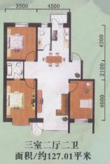 世众宏厦家园房型: 三房;  面积段: 127 －127 平方米;户型图